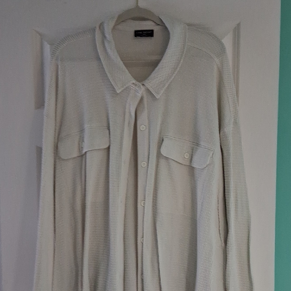 Lane Bryant Cream Waffle Shacket